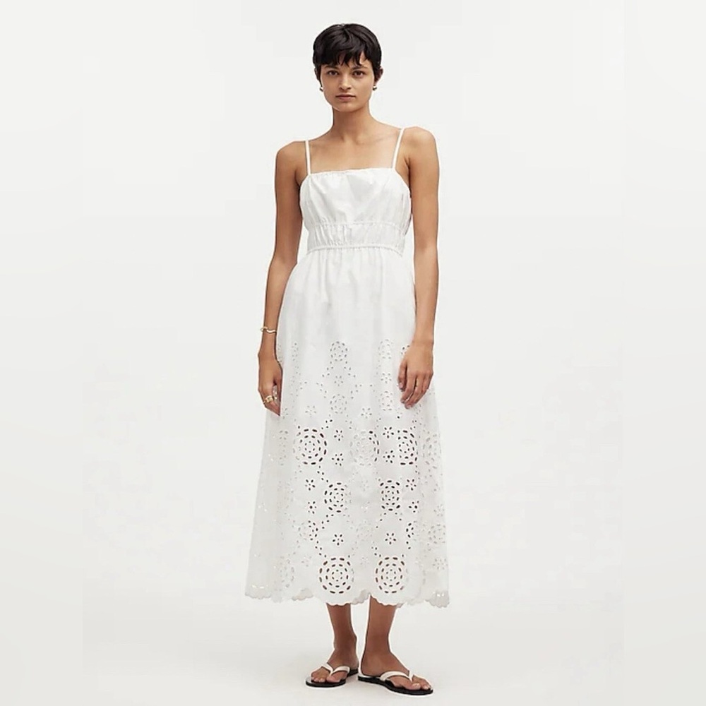 Madewell Classic White Eyelet Dress